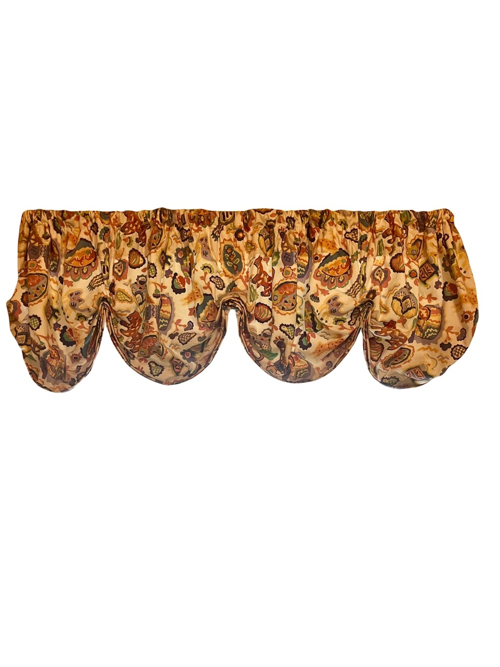 Vintage Custom Home Decor Animals Fish Flowers Art Abstract Curtain Valance